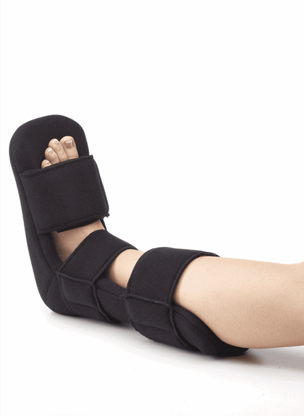 Orthopedic foot brace in use