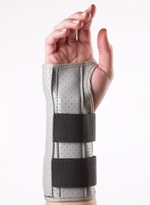 Gray wrist guard for injury protection