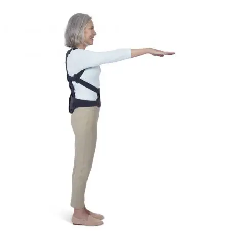 Side view of woman in beige pants
