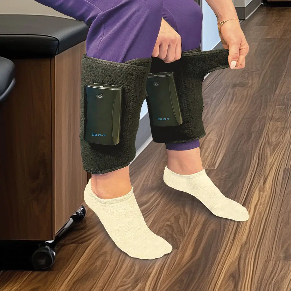 Medical device on legs for treatment