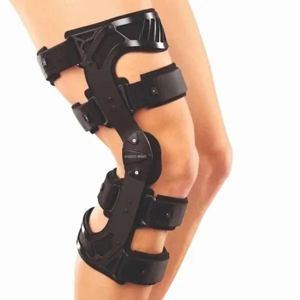Black knee support brace
