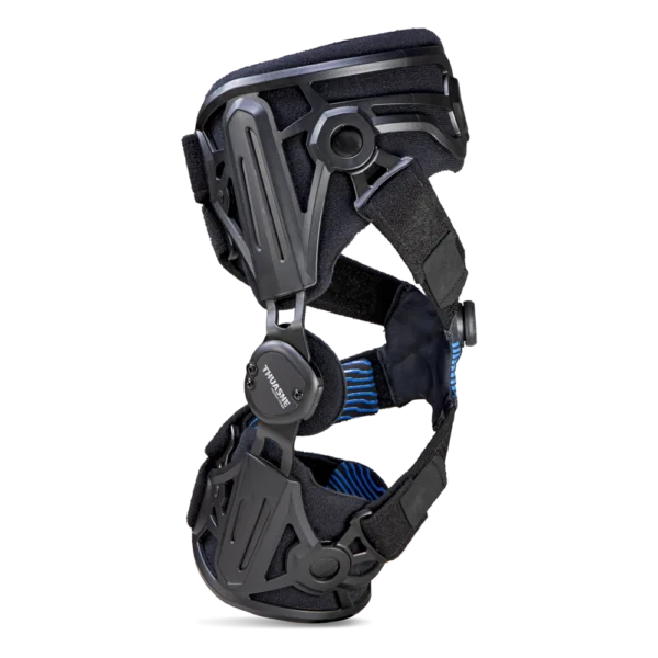 Black ergonomic knee support device